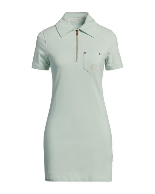 Palm Angels Green Mini Dress Cotton, Polyester