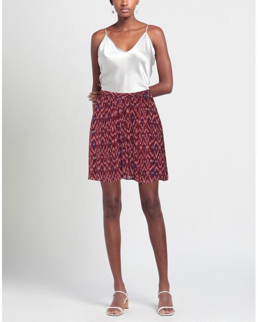 Isabel Marant Red Plum Mini Skirt Viscose