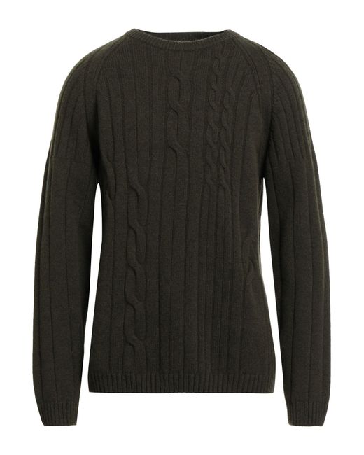 Daniele Fiesoli Black Military Sweater Merino Wool for men