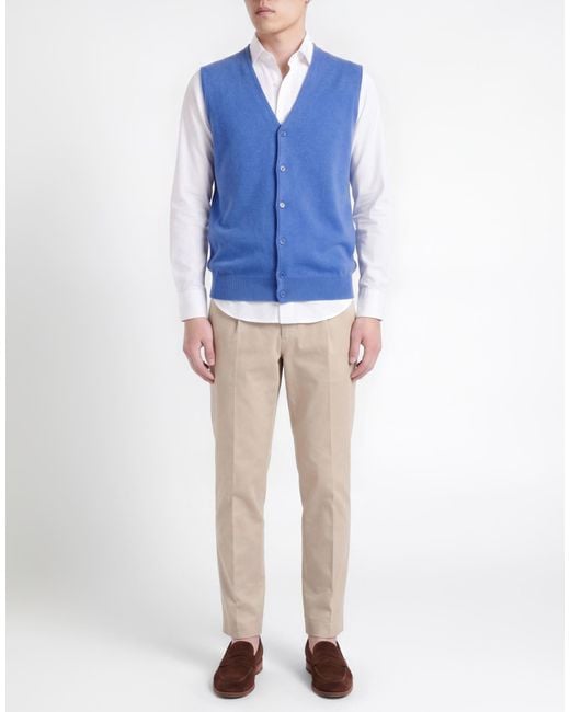 Kangra Blue Azure Cardigan Wool for men