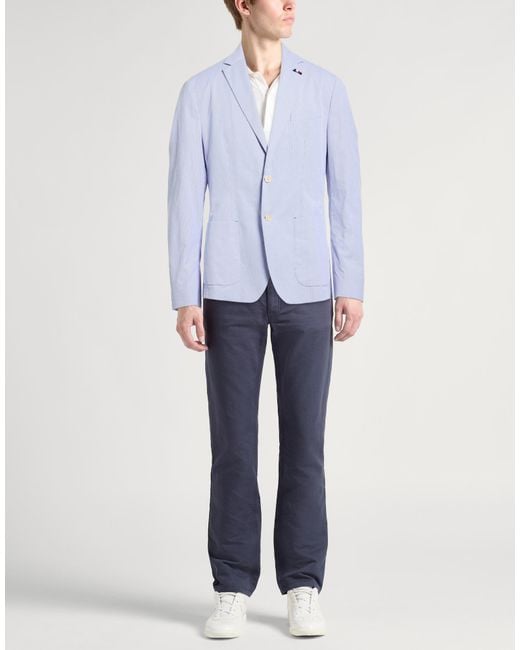 Tommy Hilfiger Blue Blazer Cotton, Polyamide for men