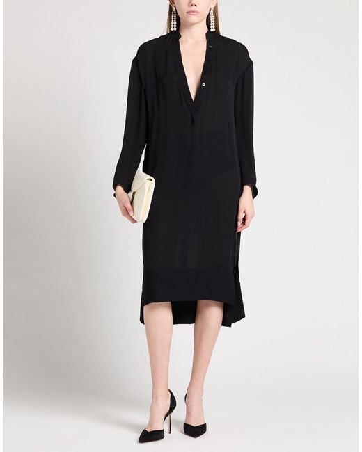 Khaite Black Midi Dress Silk