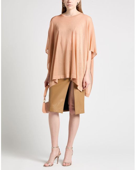 Fabiana Filippi Pink Cape Viscose, Metallic Fiber