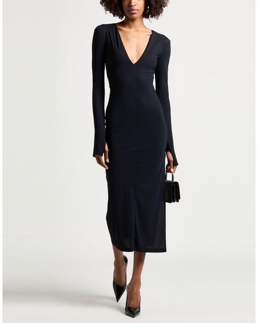 MM6 by Maison Margiela Blue Maxi Dress Polyamide, Elastane