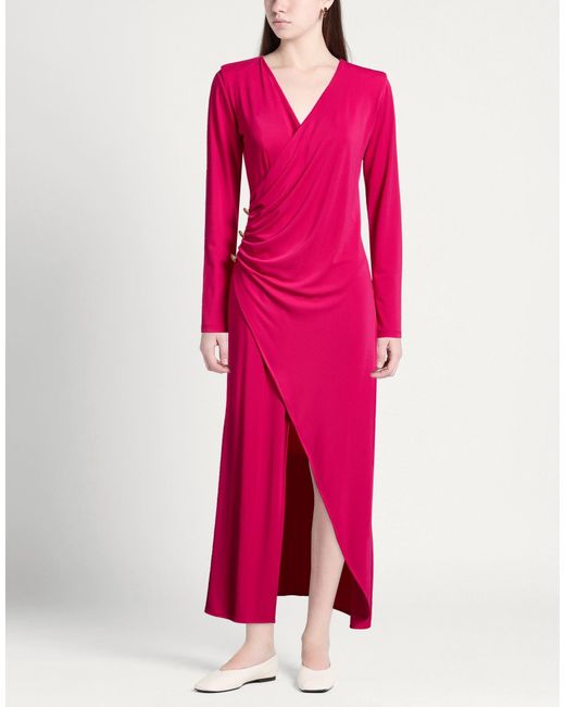 Futur Pink Maxi Dress Polyester, Elastane