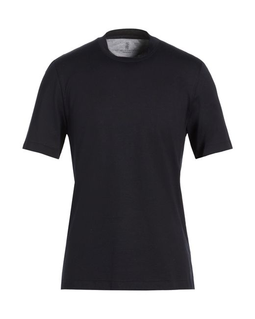 Brunello Cucinelli Black Midnight T-Shirt Cotton for men