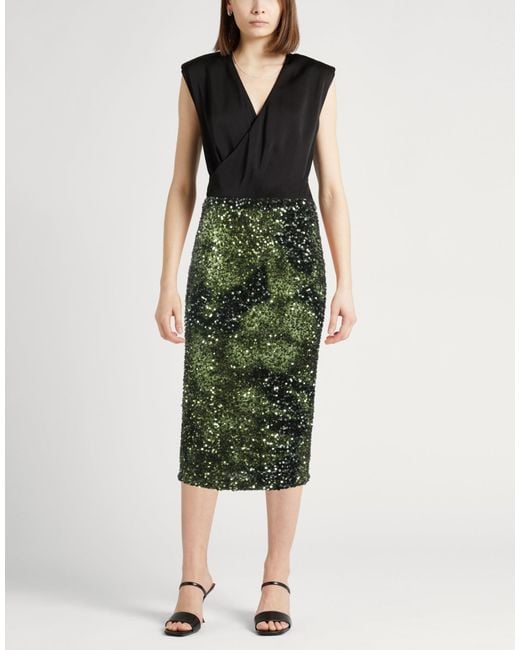 Marella Green Midi Skirt Polyester