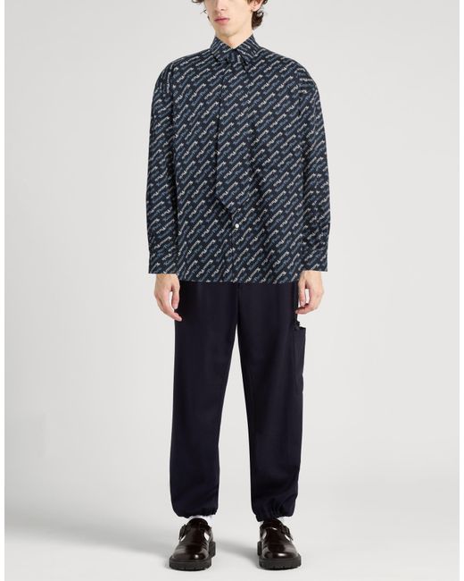KENZO Blue Shirt Cotton for men