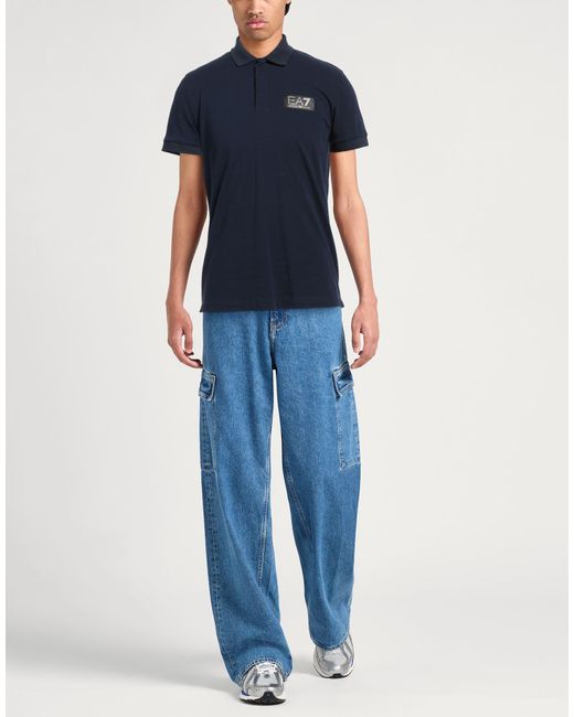 EA7 Blue Polo Shirt for men