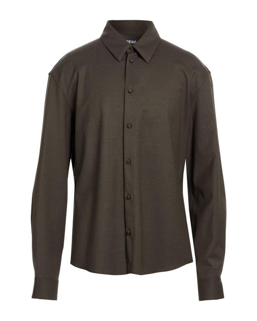 Jacquemus Gray Shirt Virgin Wool, Elastane for men