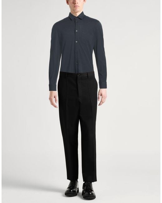 Moorer Blue Midnight Shirt Cotton for men