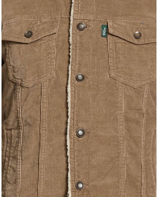 P.GRAX Brown Jacket Cotton, Elastane for men