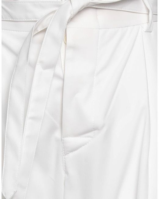 Laneus White Pants Cotton, Elastane