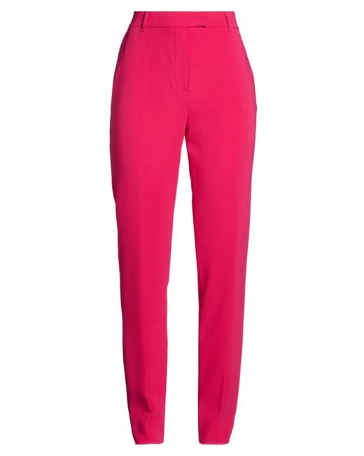 Max Mara Pink Fuchsia Pants Triacetate, Polyester