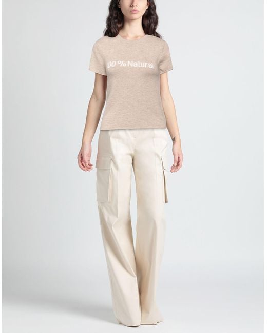 Sportmax Natural Sweater Wool, Cashmere