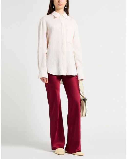 Jucca Red Burgundy Pants Polyester