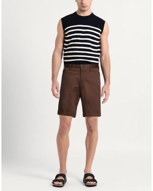 PT Torino Brown Shorts & Bermuda Shorts Cotton, Elastane for men