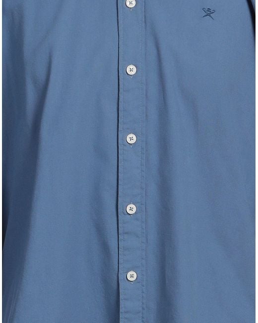 Hackett Blue Shirt Cotton for men