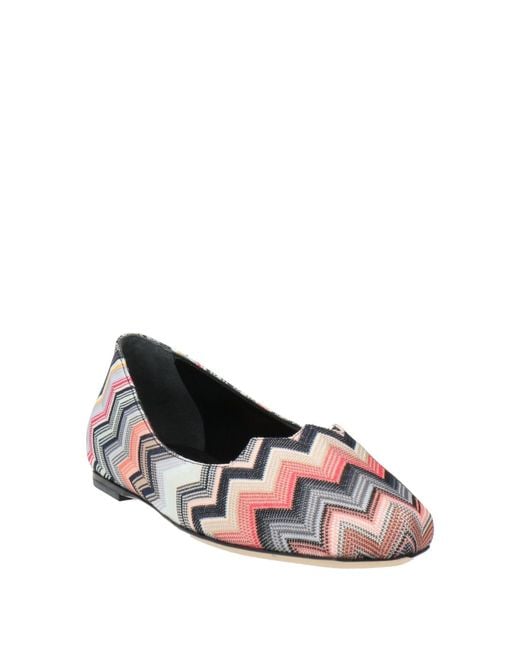 Missoni White Ballet Flats Textile Fibers