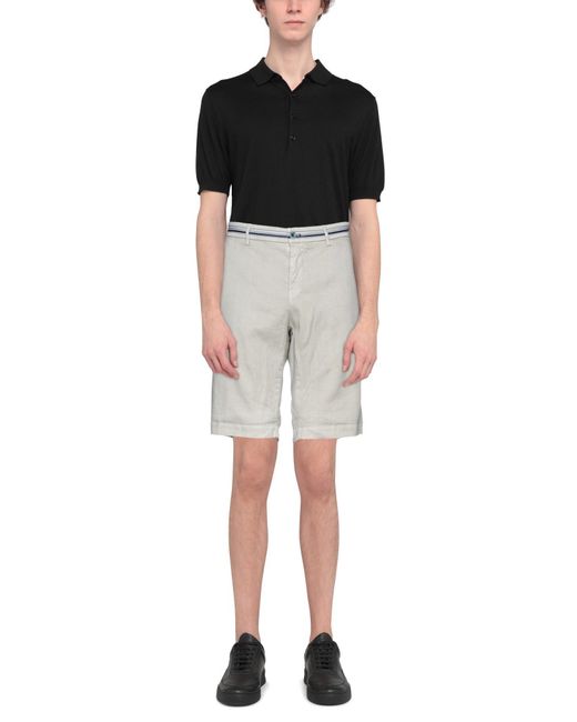 Mason's Gray Shorts & Bermuda Shorts Linen, Cotton, Elastane for men