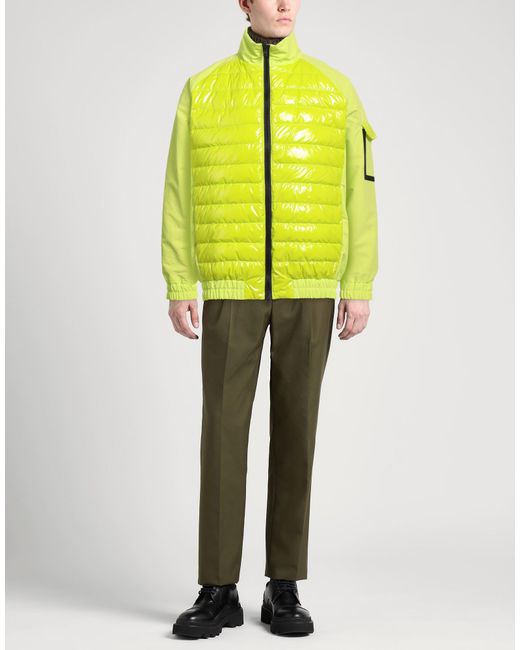 Herno Yellow Lime Puffer Polyamide, Polyurethane for men