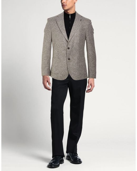 DIGEL Gray Blazer Polyacrylic, Virgin Wool, Polyester for men