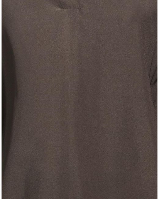 Camicettasnob Brown Top Silk, Elastane