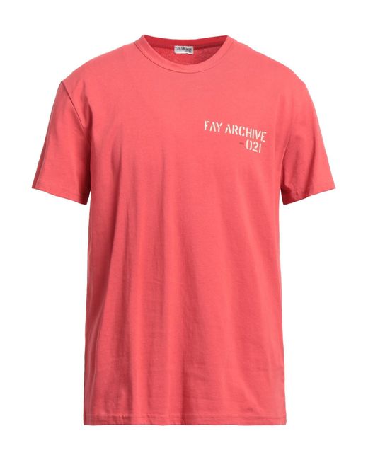 FAY ARCHIVE Pink T-shirt for men