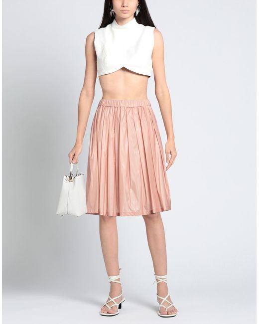 Lardini Pink Midi Skirt