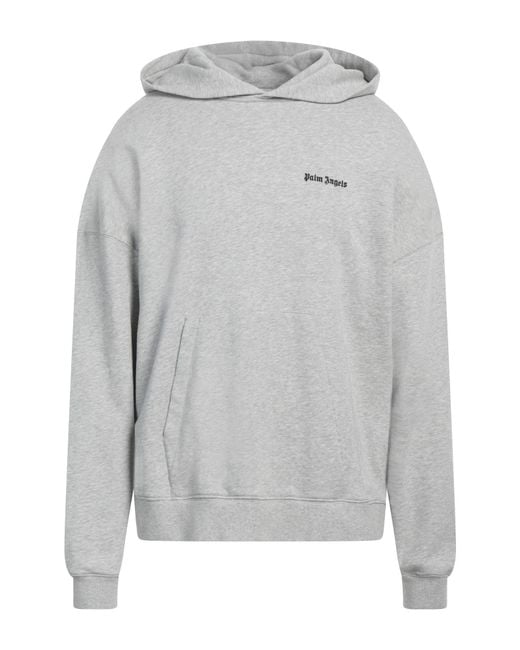 Palm Angels Gray Sweatshirt Cotton, Elastane, Polyester for men
