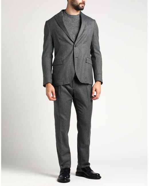 Lardini Gray Suit Wool for men