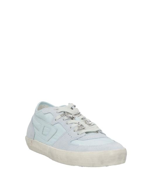 DIESEL White Sky Sneakers Polyester, Leather