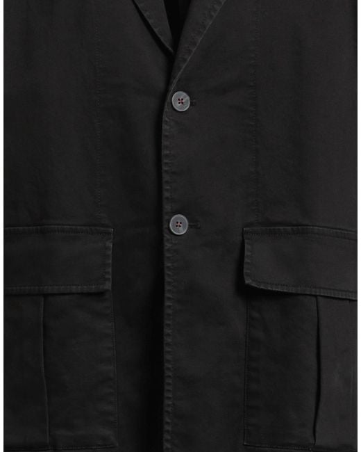 Berna Black Jacket Cotton, Elastane for men