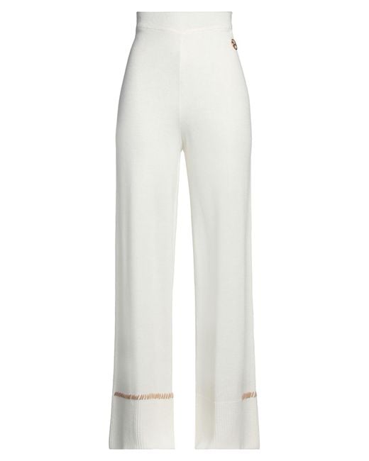 Gaelle Paris White Pants Acrylic