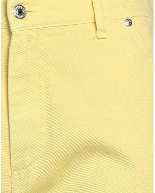MSGM Yellow Denim Shorts for men