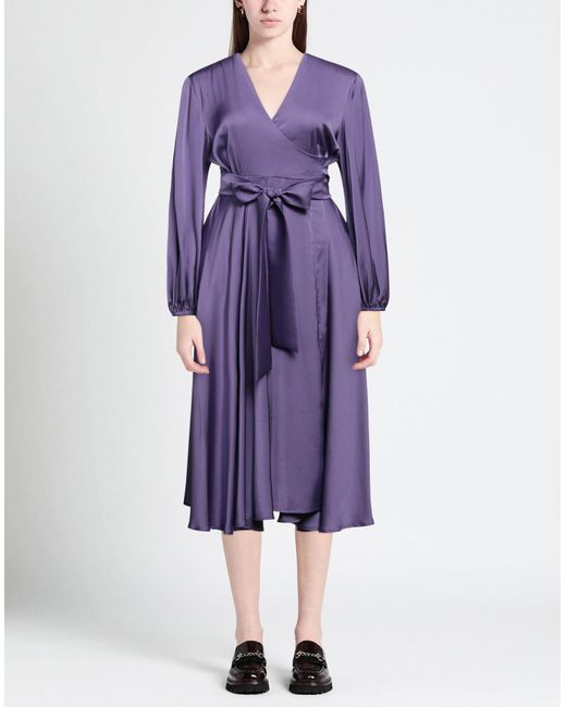 D.exterior Purple Midi Dress