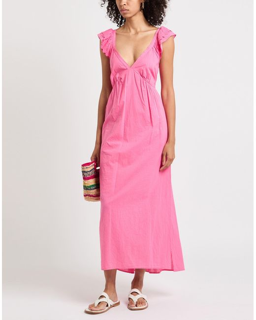 Xirena Pink Midi Dress Cotton