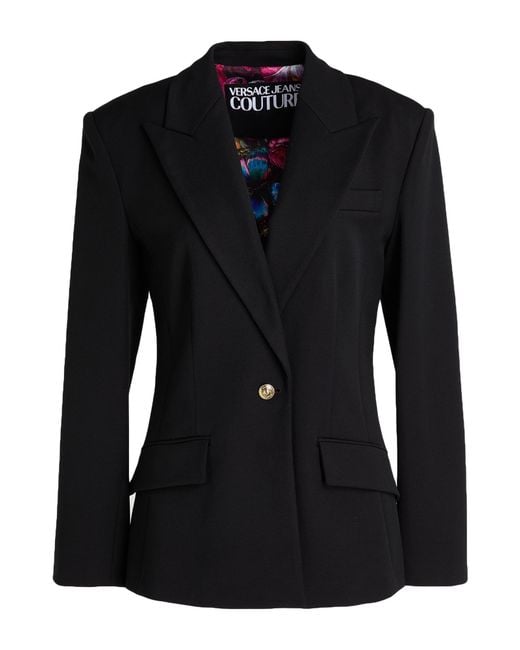 Versace Jeans Couture Black Blazer Viscose, Polyamide, Elastane