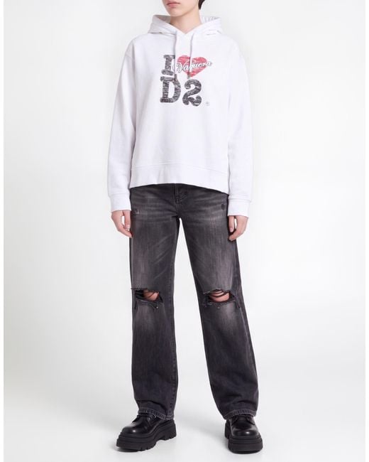 DSquared² White Sweatshirt Cotton