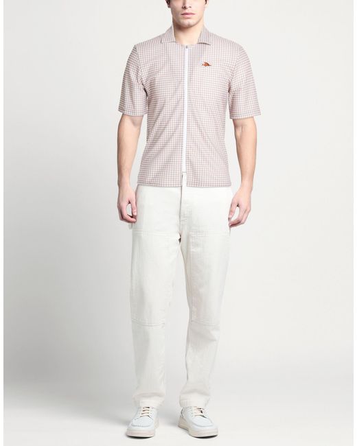 Cafe Du Cycliste Pink Shirts for men