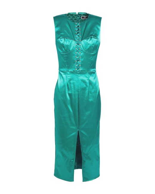 Elisabetta Franchi Green Midi Dress