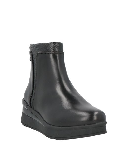 Stonefly Black Ankle Boots Leather, Textile Fibers