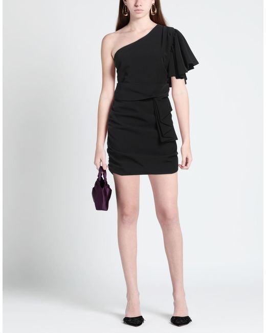 Jijil Black Mini Dress Polyester, Elastane