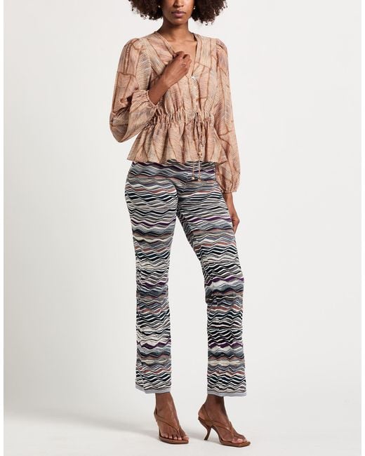 Missoni Gray Pants Viscose, Wool, Polyamide, Elastane