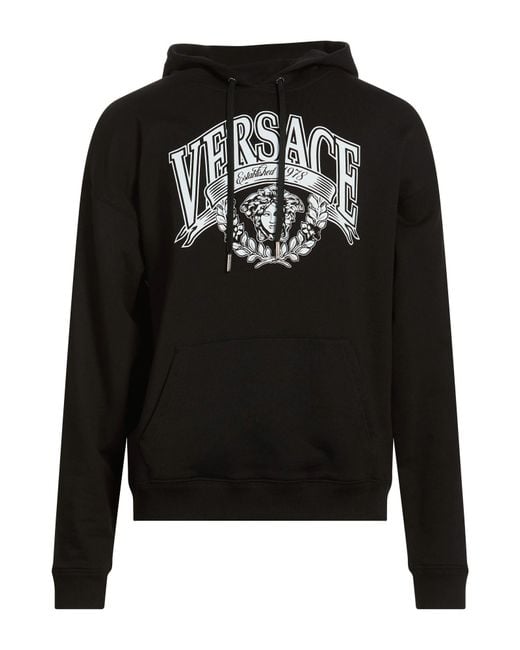 Versace Black Sweatshirt Cotton for men
