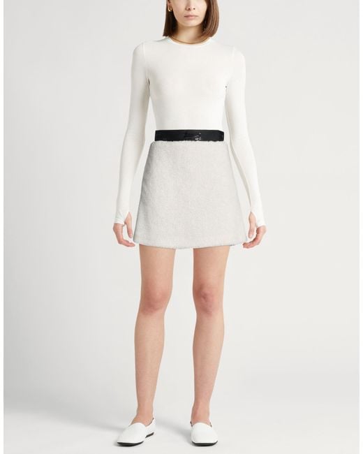 Herno White Light Mini Skirt Polyester