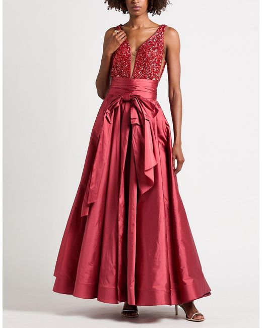 MISCHALIS ATELIER Red Maxi Dress Polyester