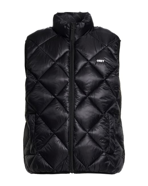 Obey Black Gilet for men