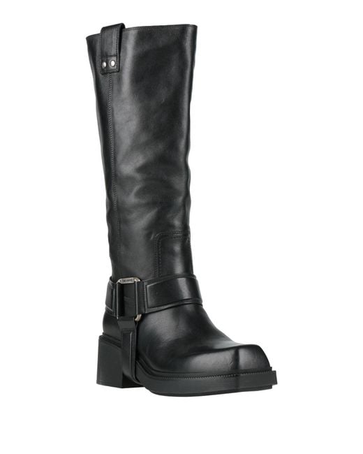 Vic Matié Black Boot Leather
