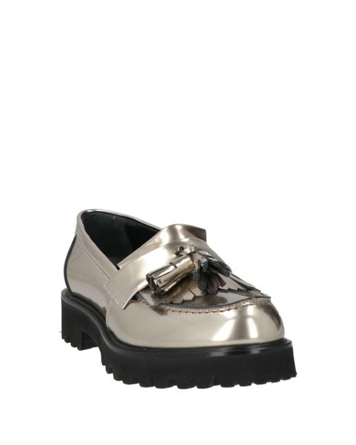 Agl Attilio Giusti Leombruni Gray Loafers Leather